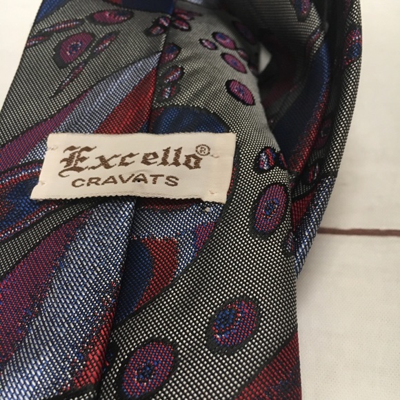 Vintage Patterned Excello Cravats Tie - Picture 2 of 2